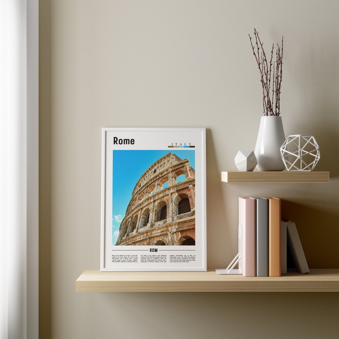 Rome Poster Rome Print Rome Wall Art Italy Photo Italy Poster Italy Print Italy Wall Art Minimal Travel Poster - Image 3