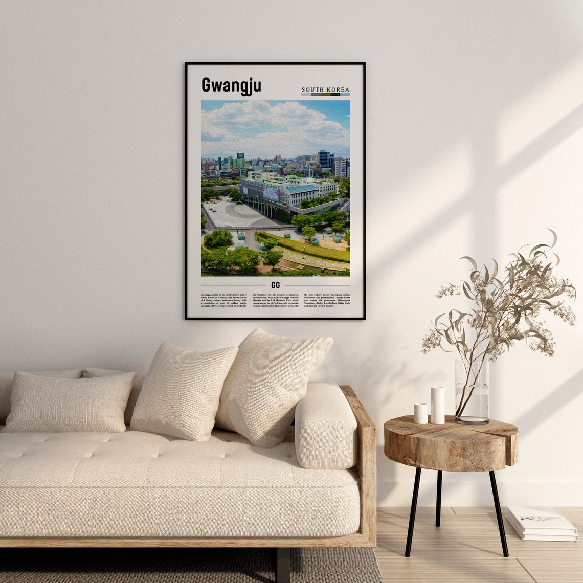Gwangju Poster Gwangju Print Gwangju Wall Art Asia Print Asia Poster Asia Photo Minimal Travel Poster - Image 2