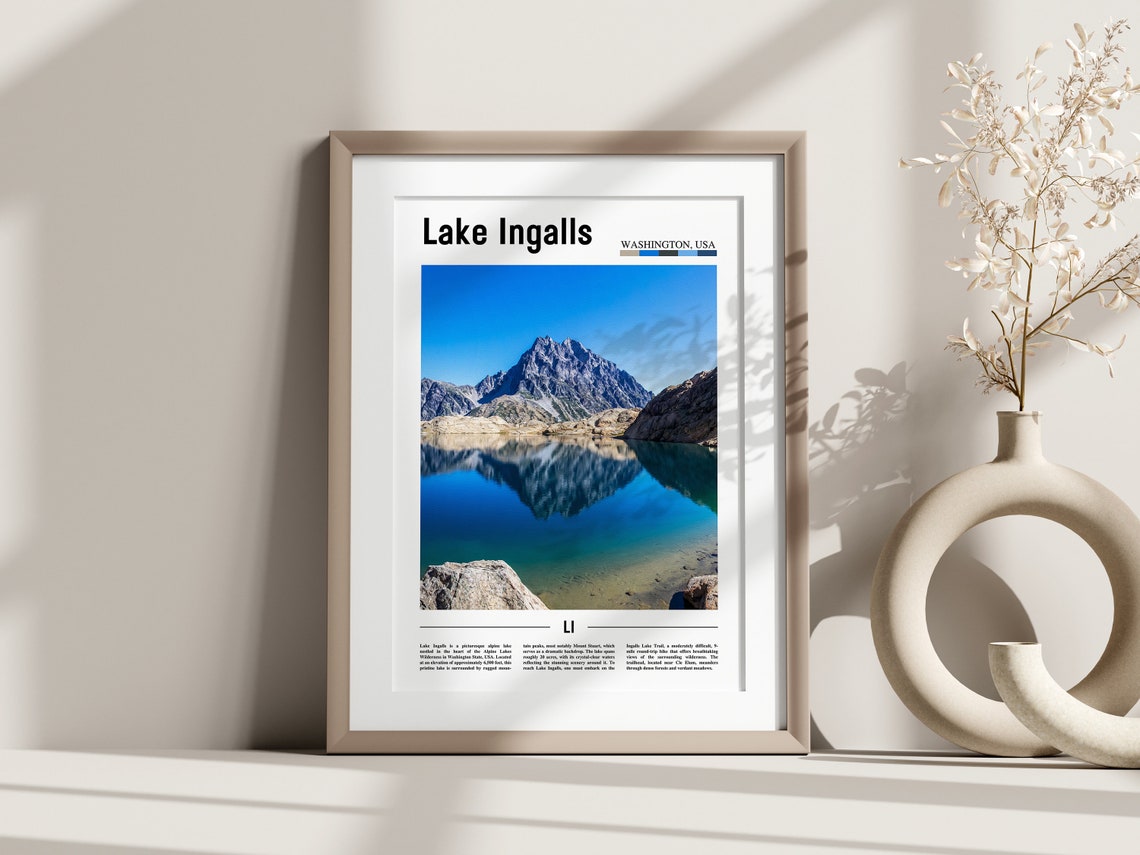 Lake Ingalls Poster Lake Ingalls Print Lake Ingalls Wall Art United States Photo United States Poster United States Print - Image 2