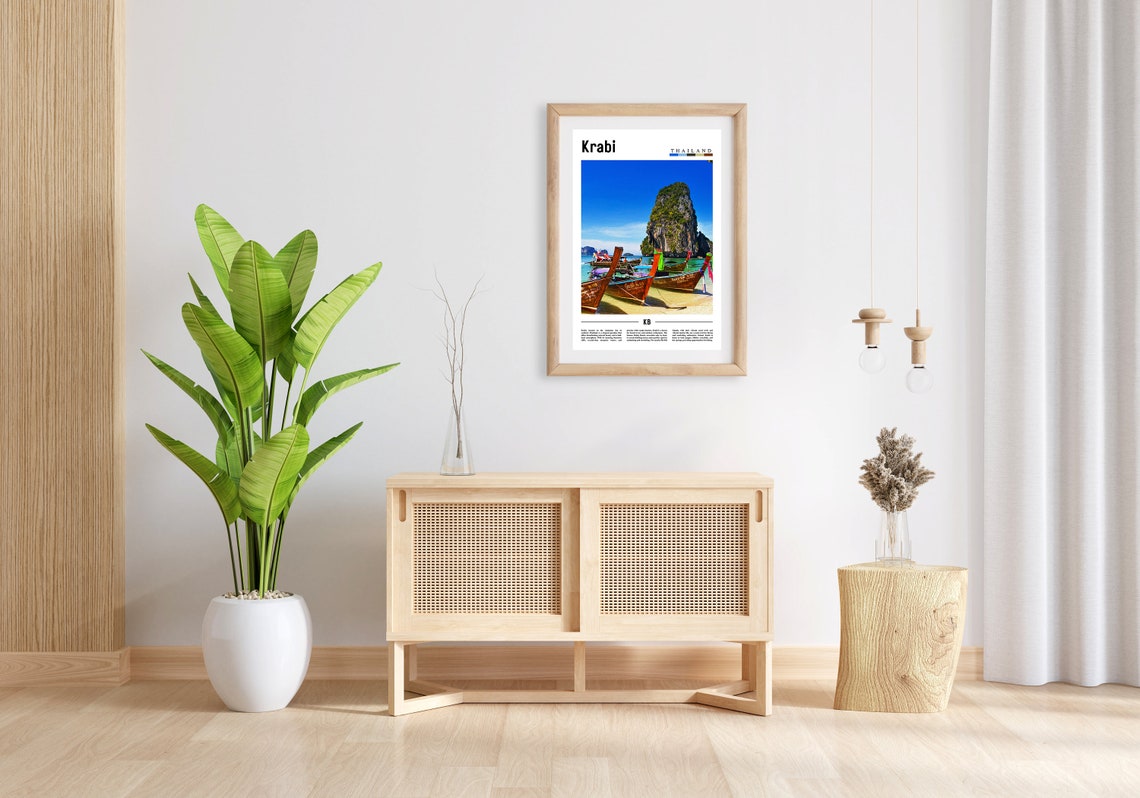 Krabi Poster Krabi Print Krabi Wall Art Asia Print Asia Poster Asia Photo Minimal Travel Poster - Image 4