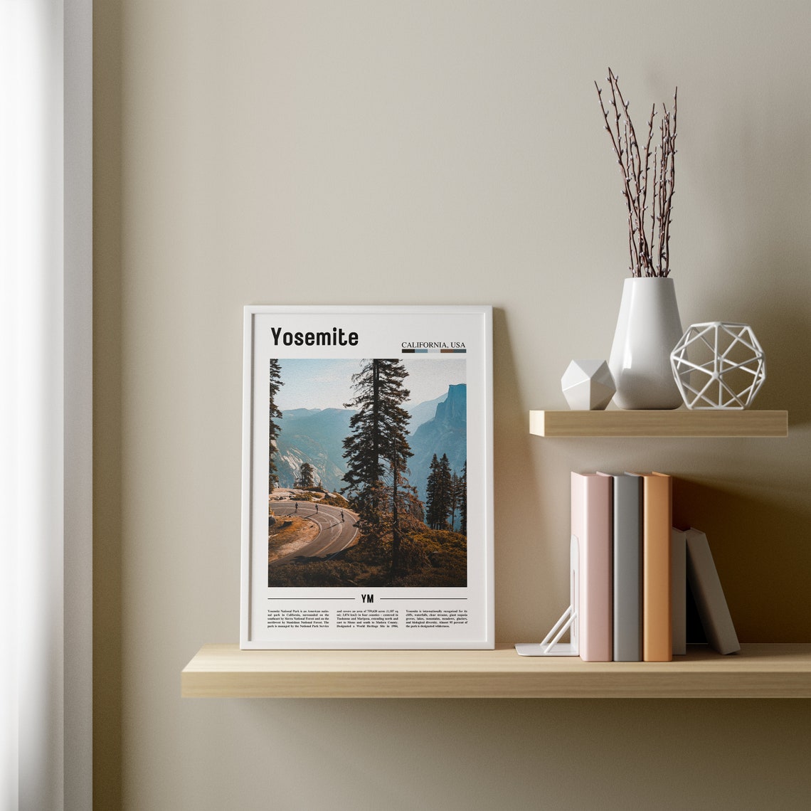 Yosemite Poster Yosemite Print Yosemite Wall Art Minimal Travel Print Minimal City Poster Travel Destination Oil Painting Poster - Image 3