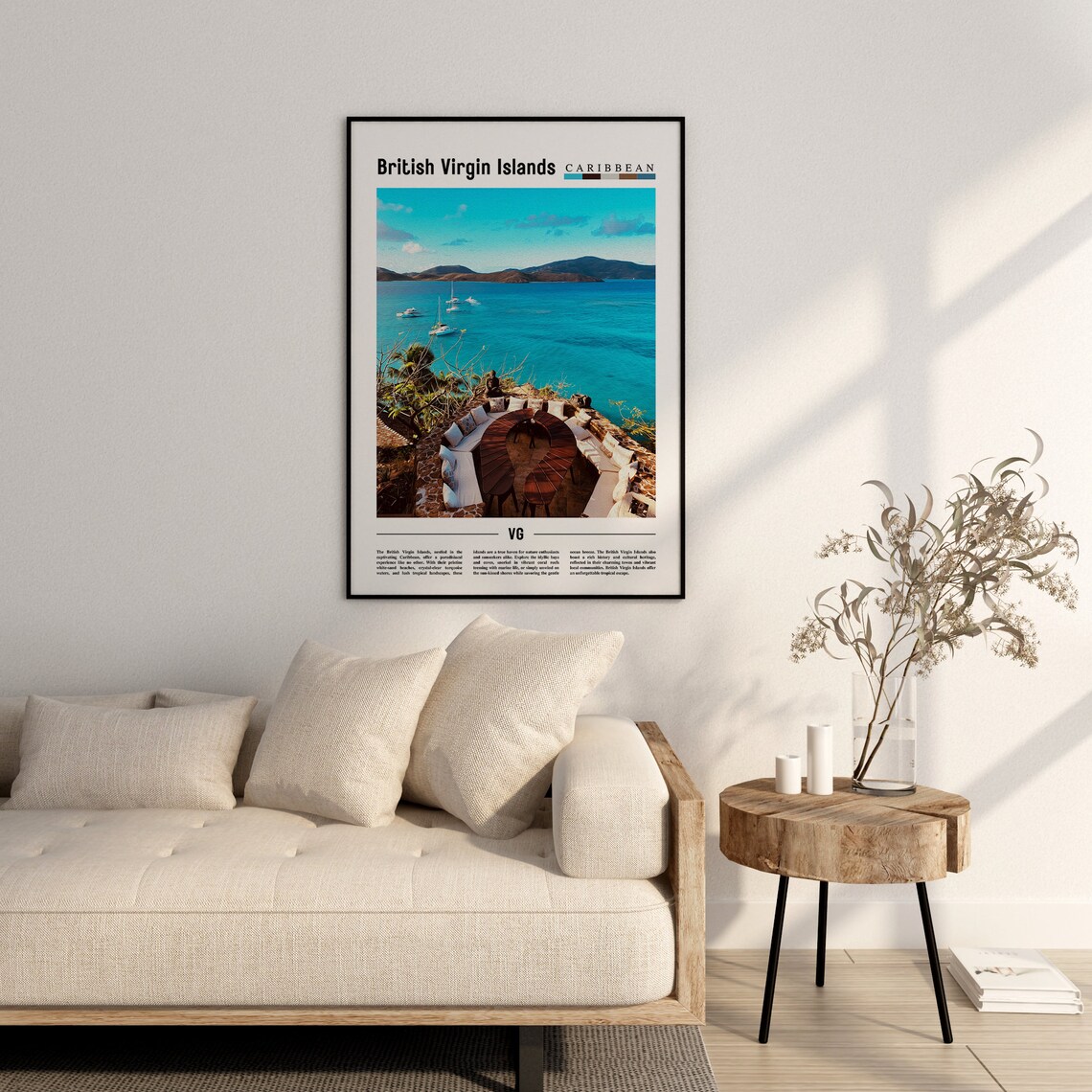 British Virgin Islands Minimal Travel Art Print - Image 2