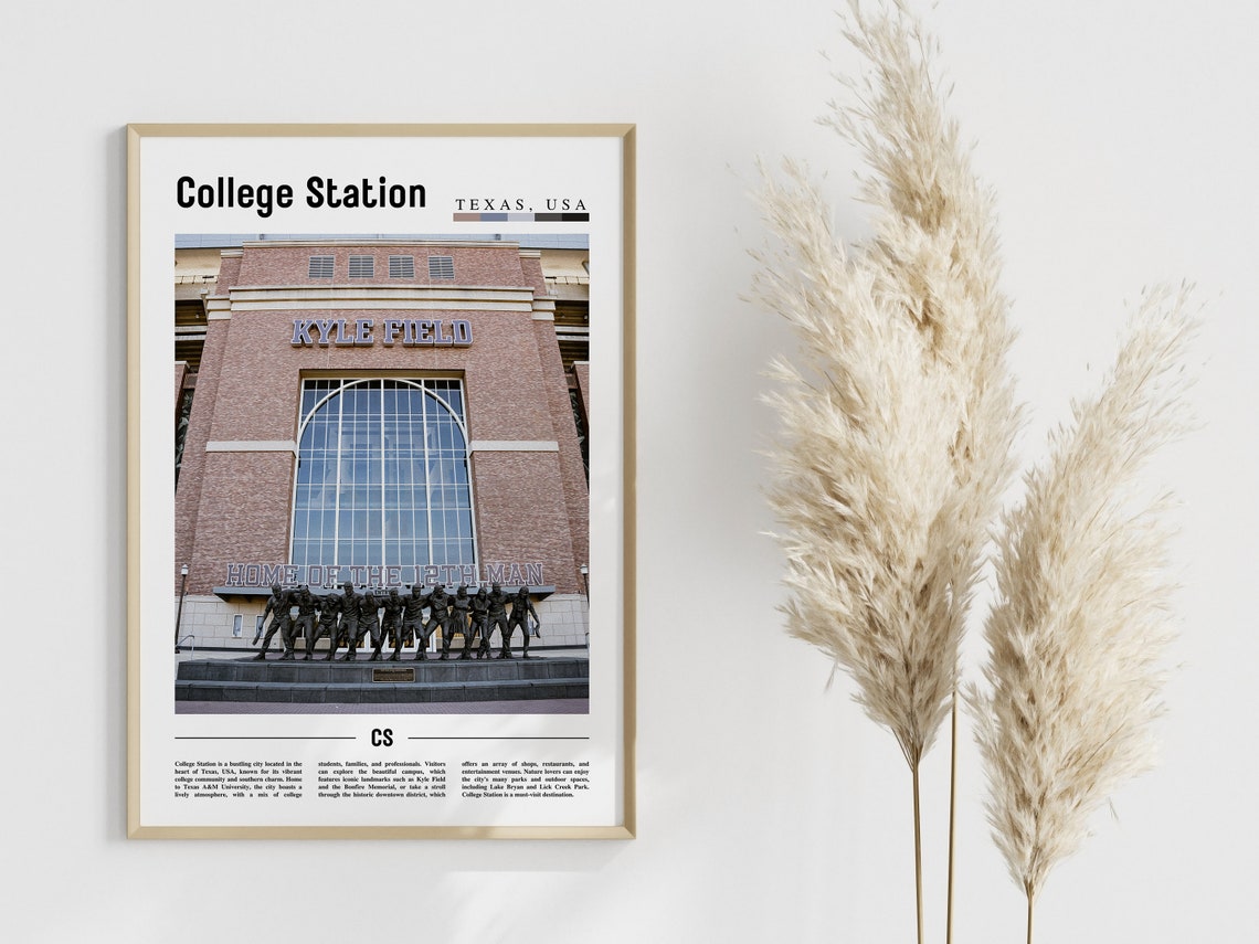 College Station Poster College Station Print College Station Wall Art United States Photo United States Poster United States Print - Image 4