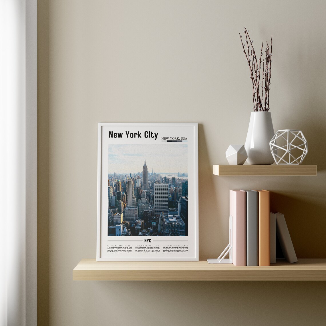 New York City Travel Poster, Oil Painting - Image 4