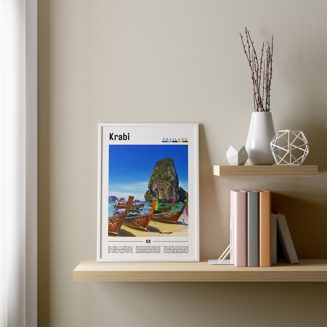 Krabi Poster Krabi Print Krabi Wall Art Asia Print Asia Poster Asia Photo Minimal Travel Poster - Image 3