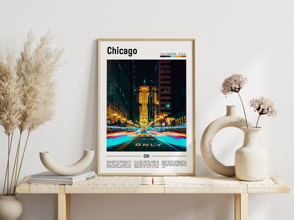 Chicago Print Chicago Poster Chicago Wall Art United States Photo United States Poster United States Print - Image 6