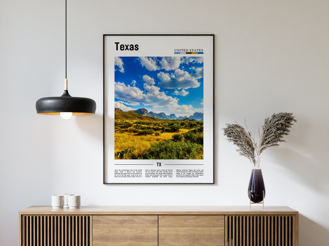 Texas Poster Texas Print Texas Wall Art Texas Photo United States Photo United States Poster United States Print - Image 4