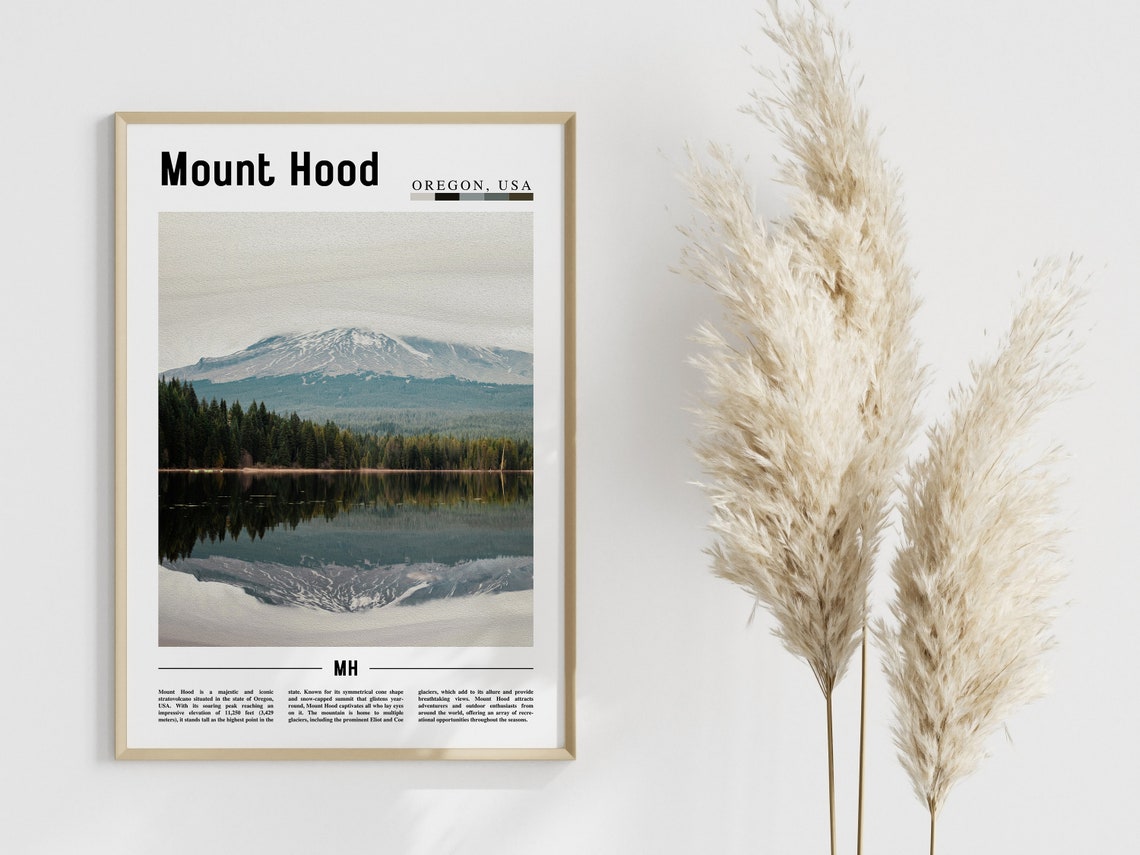 Mount Hood Poster Mount Hood Print Mount Hood Wall Art United States Photo United States Poster United States Print - Image 4