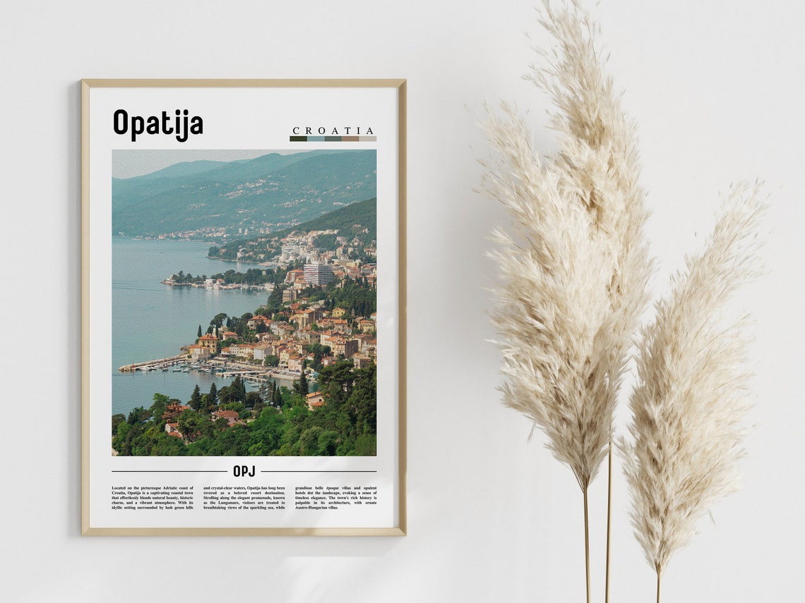Opatija Poster Opatija Print Opatija Wall Art Europe Photo Europe Poster Europe Print Travel Poster - Image 4