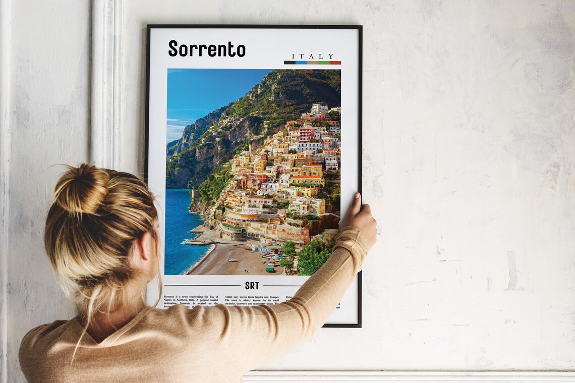 Sorrento Minimal Travel Poster, Italy Photo - Image 4