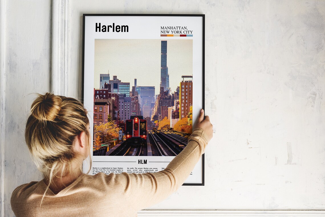 Harlem Oil Painting Poster, Colorful City Artwork - Image 4