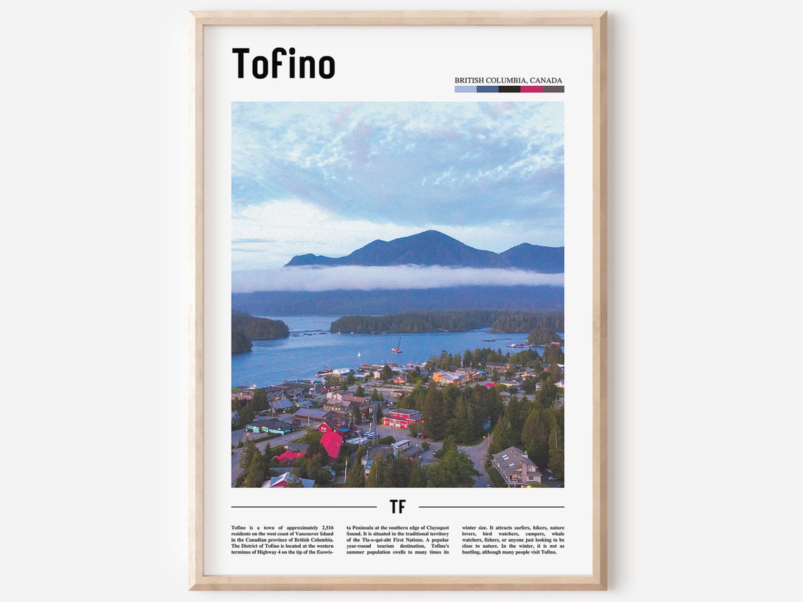 Tofino Print Tofino Poster Tofino Wall Art Oil Painting Poster Colorful City Print City Artwork Travel Artwork Travel Wall Art