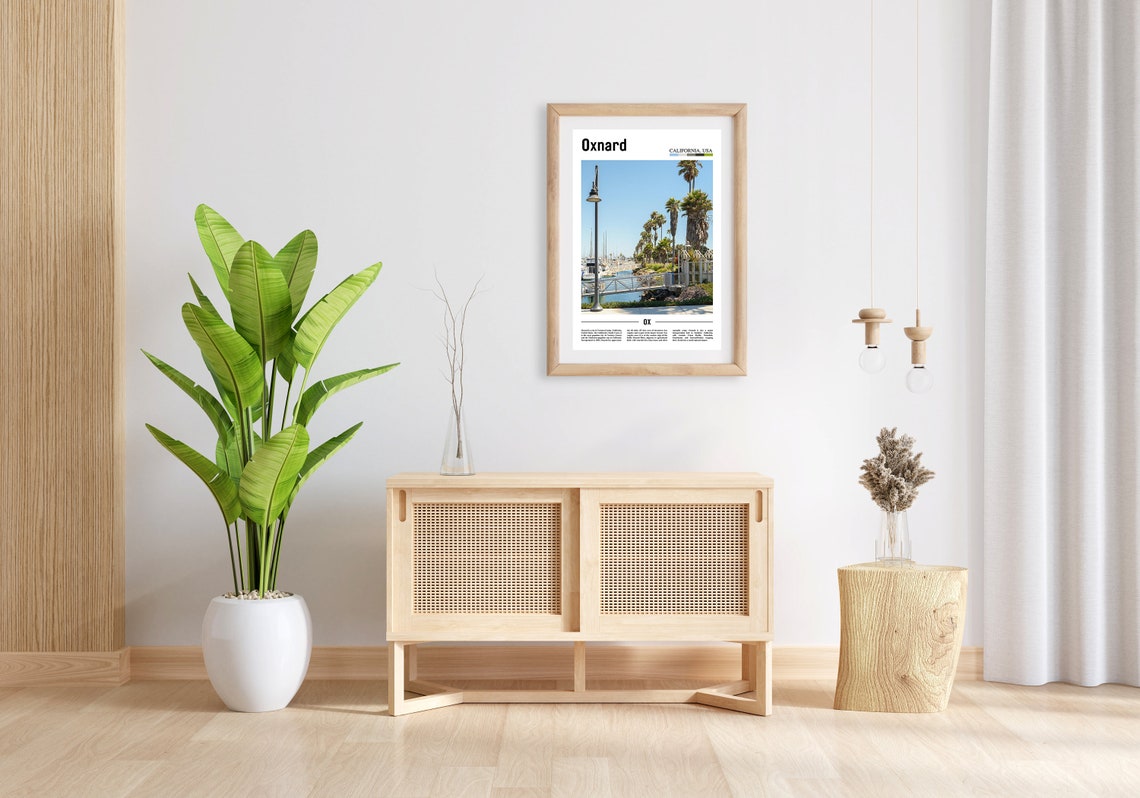 Oxnard Print Oxnard Poster Oxnard Wall Art Minimal Travel Print Minimal City Poster Travel Destination City Print Oil Painting Poster - Image 4