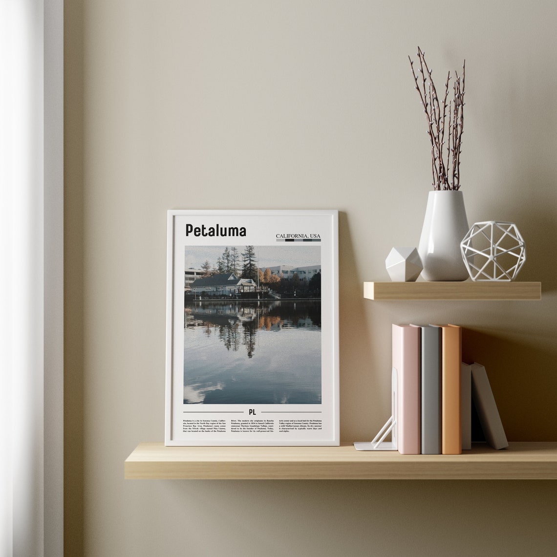 Petaluma Print Petaluma Poster Petaluma Wall Art Minimal Travel Print Minimal City Poster Travel Destination Print Oil Painting Poster - Image 2
