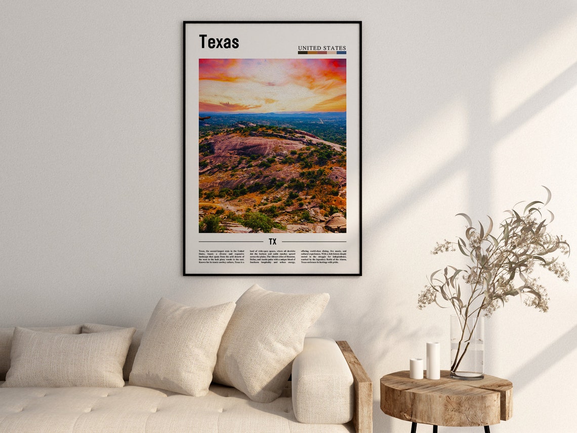 Texas Poster Texas Print Texas Wall Art Texas Photo United States Photo United States Poster United States Print - Image 2