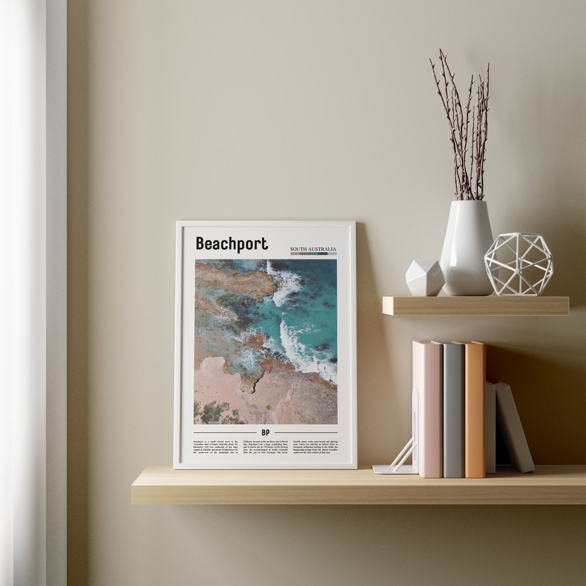 Beachport Print Beachport Poster Beachport Wall Art Minimal Travel Print Minimal City Poster Travel Destination Oil Painting Poster - Image 2