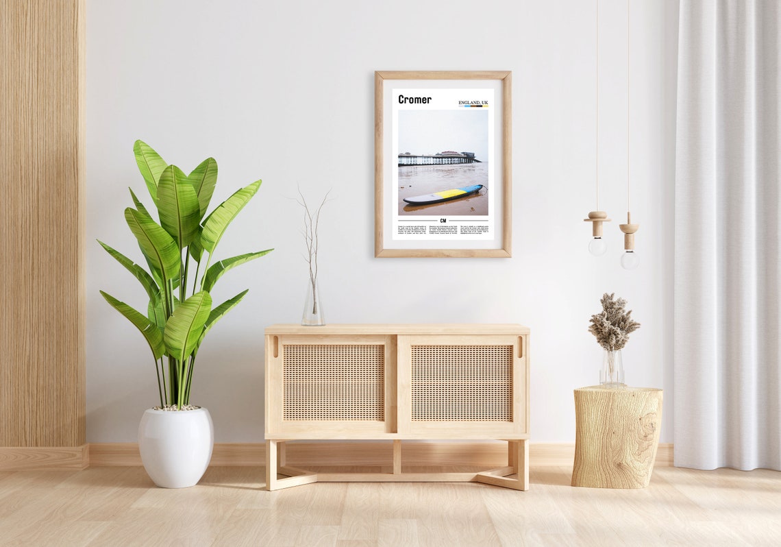 Cromer Print Cromer Poster Cromer Wall Art Minimal Travel Print Minimal City Poster Travel Destination City Print Oil Painting Poster - Image 3