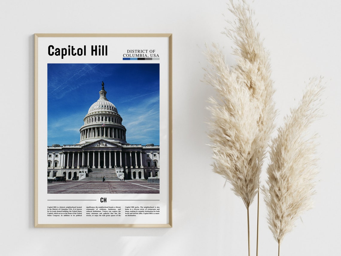 Capitol Hill Poster Capitol Hill Print Capitol Hill Wall Art United States Photo United States Poster United States Print - Image 4