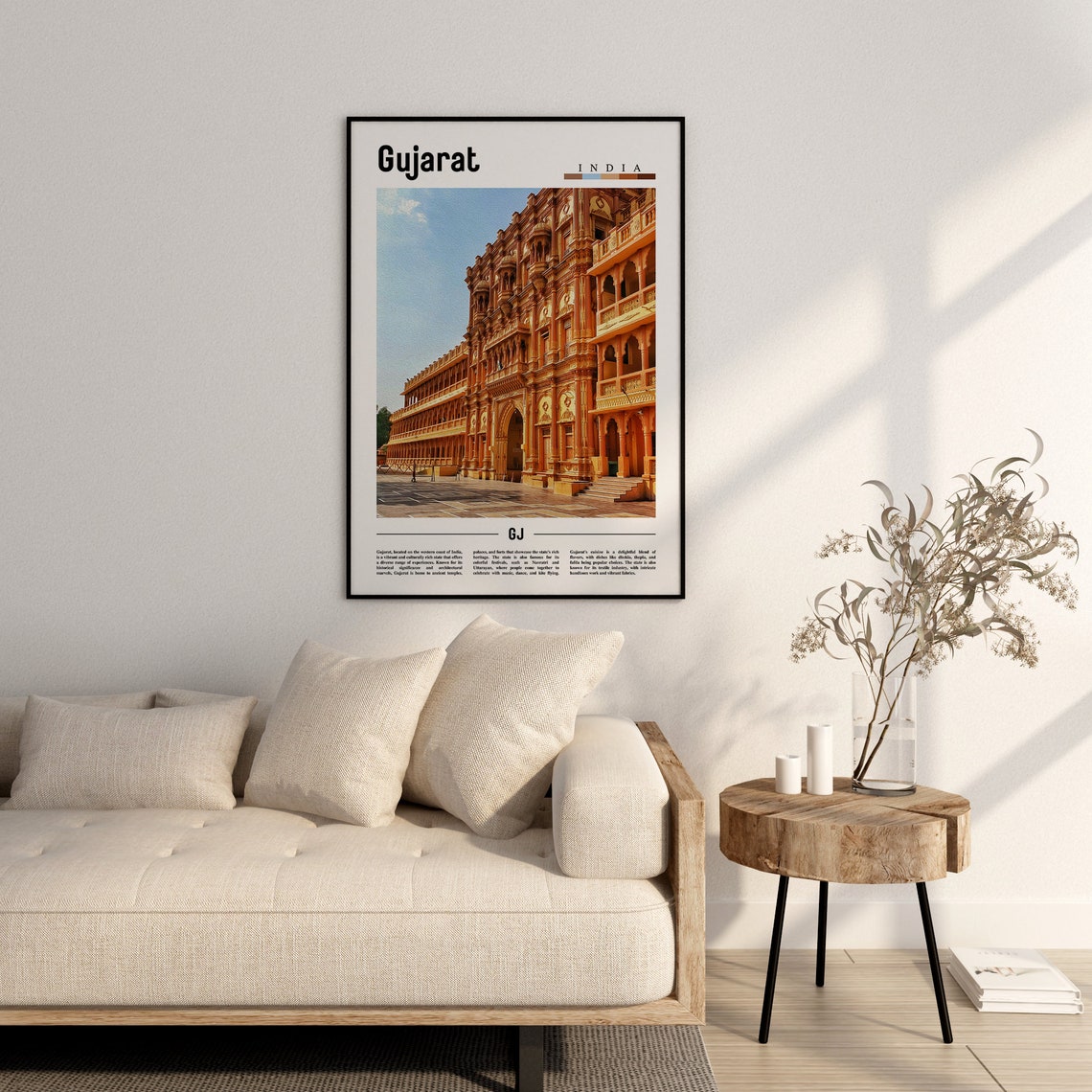 Gujarat Poster Gujarat Print Gujarat Wall Art Asia Print Asia Poster Asia Photo Minimal Travel Poster - Image 2