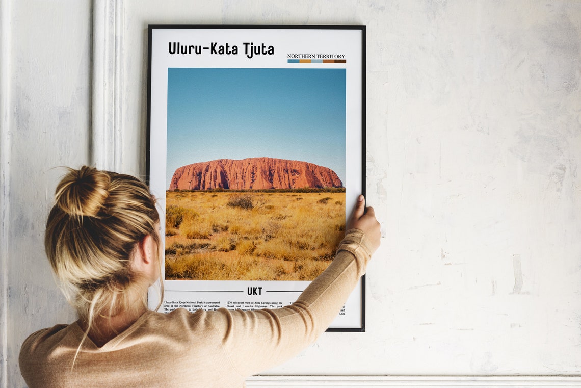 Uluru Kata Tjuta Print Uluru Kata Tjuta Poster Uluru Kata Tjuta Wall Art Minimal Travel Print Minimal City Poster Oil Painting Poster - Image 5