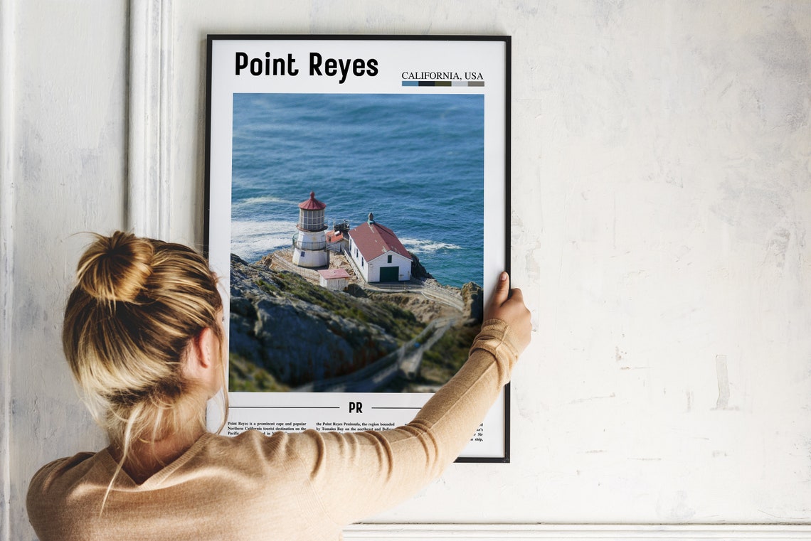 Point Reyes Print Point Reyes Poster Point Reyes Wall Art Minimal Travel Print Minimal City Poster Travel Destination Oil Painting Poster - Image 5