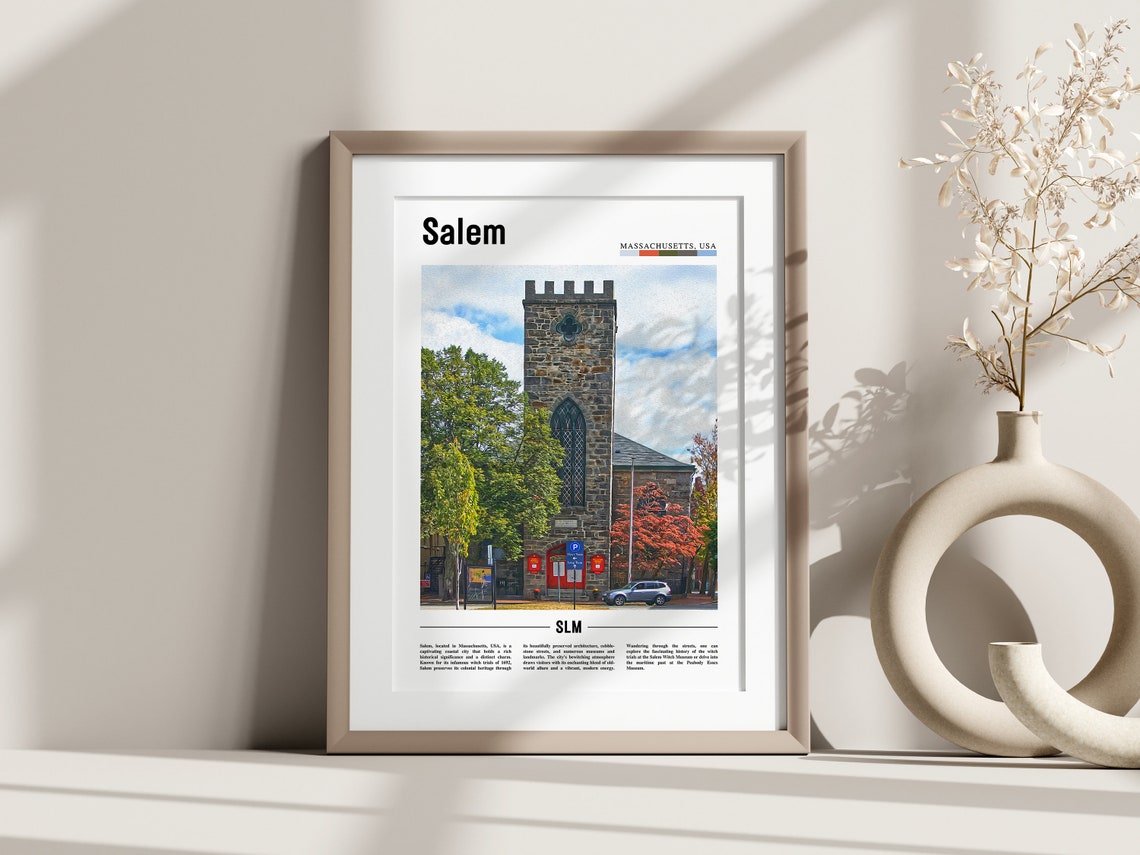 Salem Poster Salem Print Salem Wall Art United States Photo United States Poster United States Print - Image 3