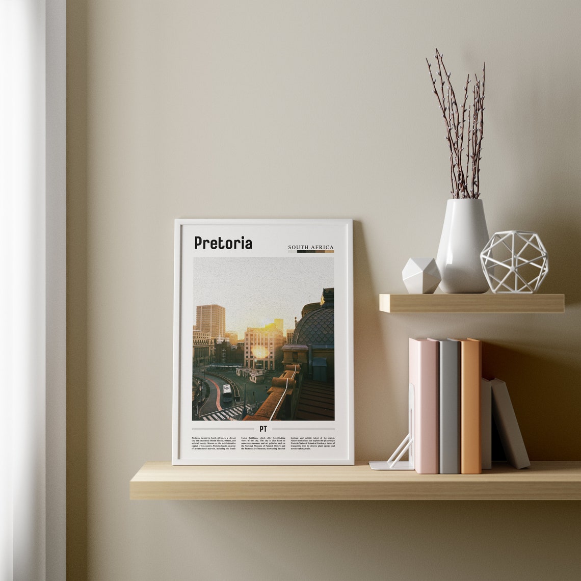 Pretoria Poster Pretoria Print Pretoria Wall Art Minimal Travel Print Travel Destination Oil Painting Poster - Image 4