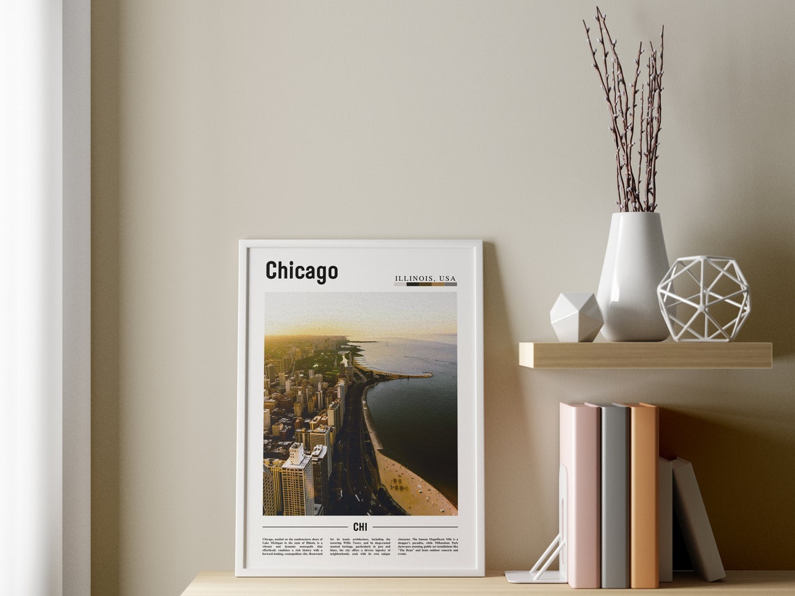 Chicago Print Chicago Poster Chicago Wall Art United States Photo United States Poster United States Print - Image 3