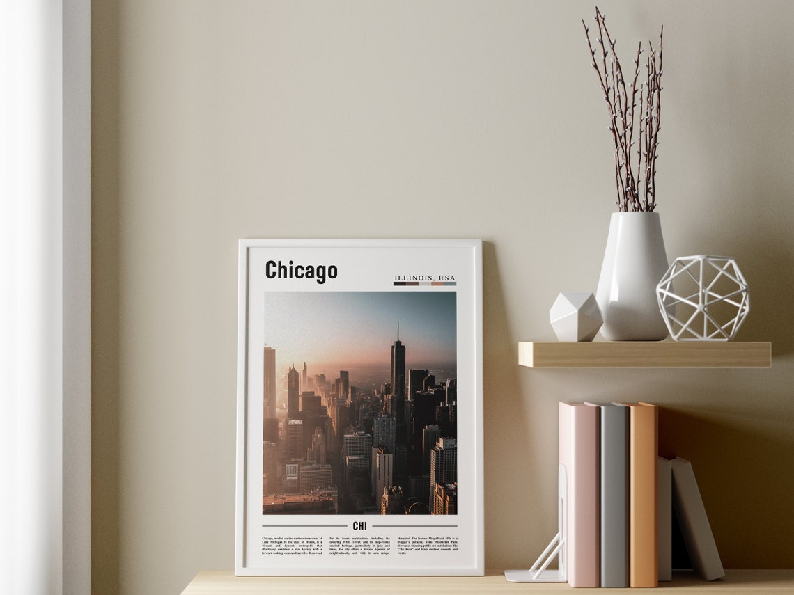 Chicago Print Chicago Poster Chicago Wall Art United States Photo United States Poster United States Print - Image 3