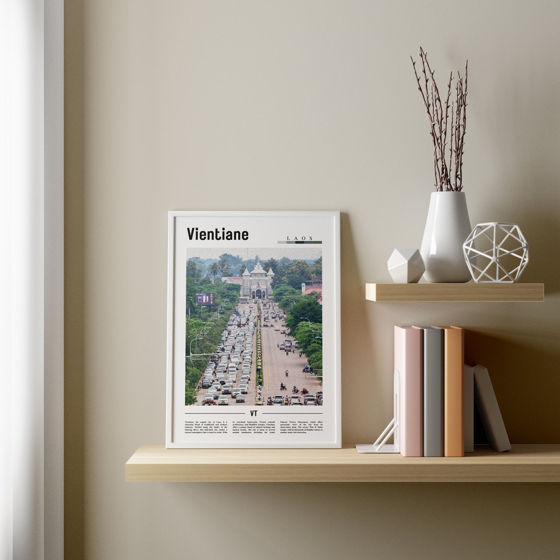 Vientiane Poster Vientiane Print Vientiane Wall Art Asia Print Asia Poster Asia Photo Minimal Travel Poster - Image 3