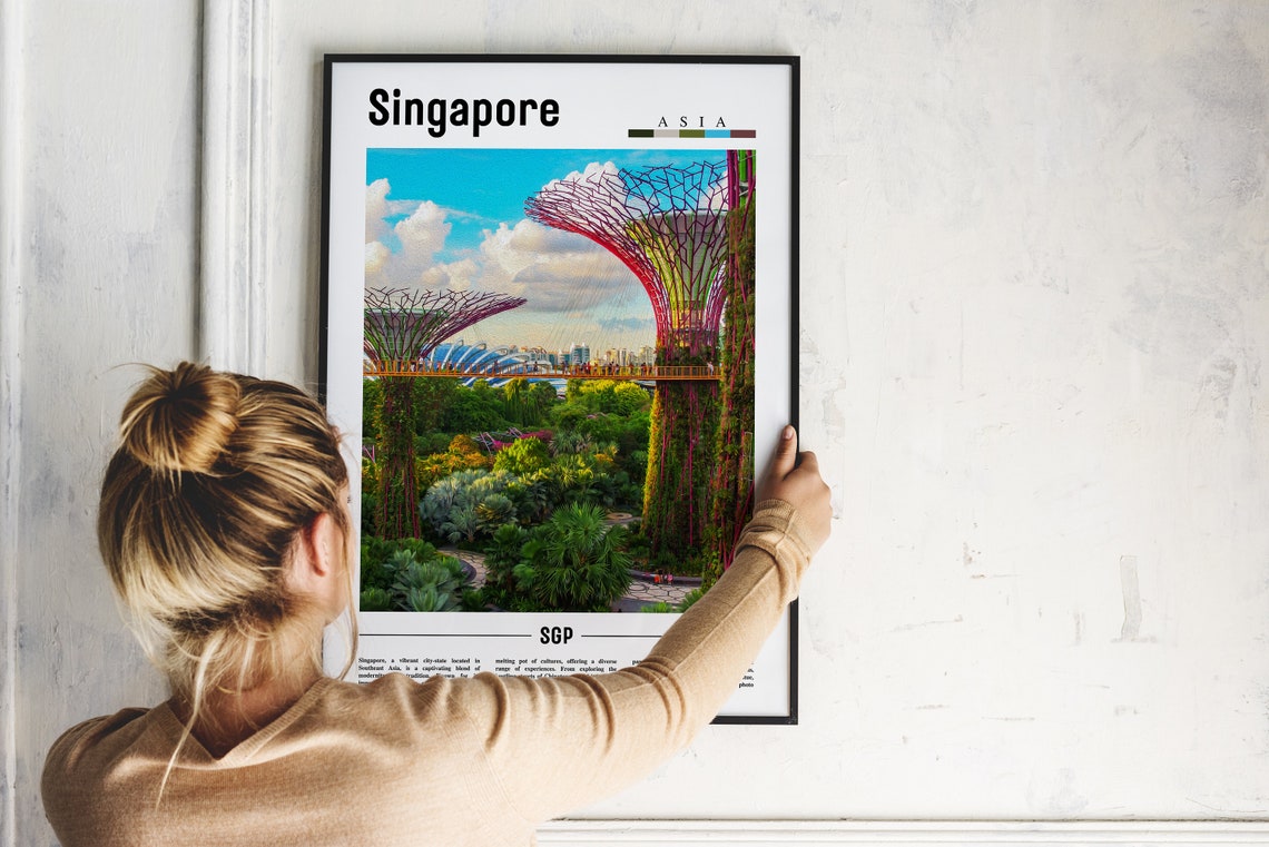 Singapore Poster Singapore Print Singapore Wall Art Asia Print Asia Poster Asia Photo Minimal Travel Poster - Image 5