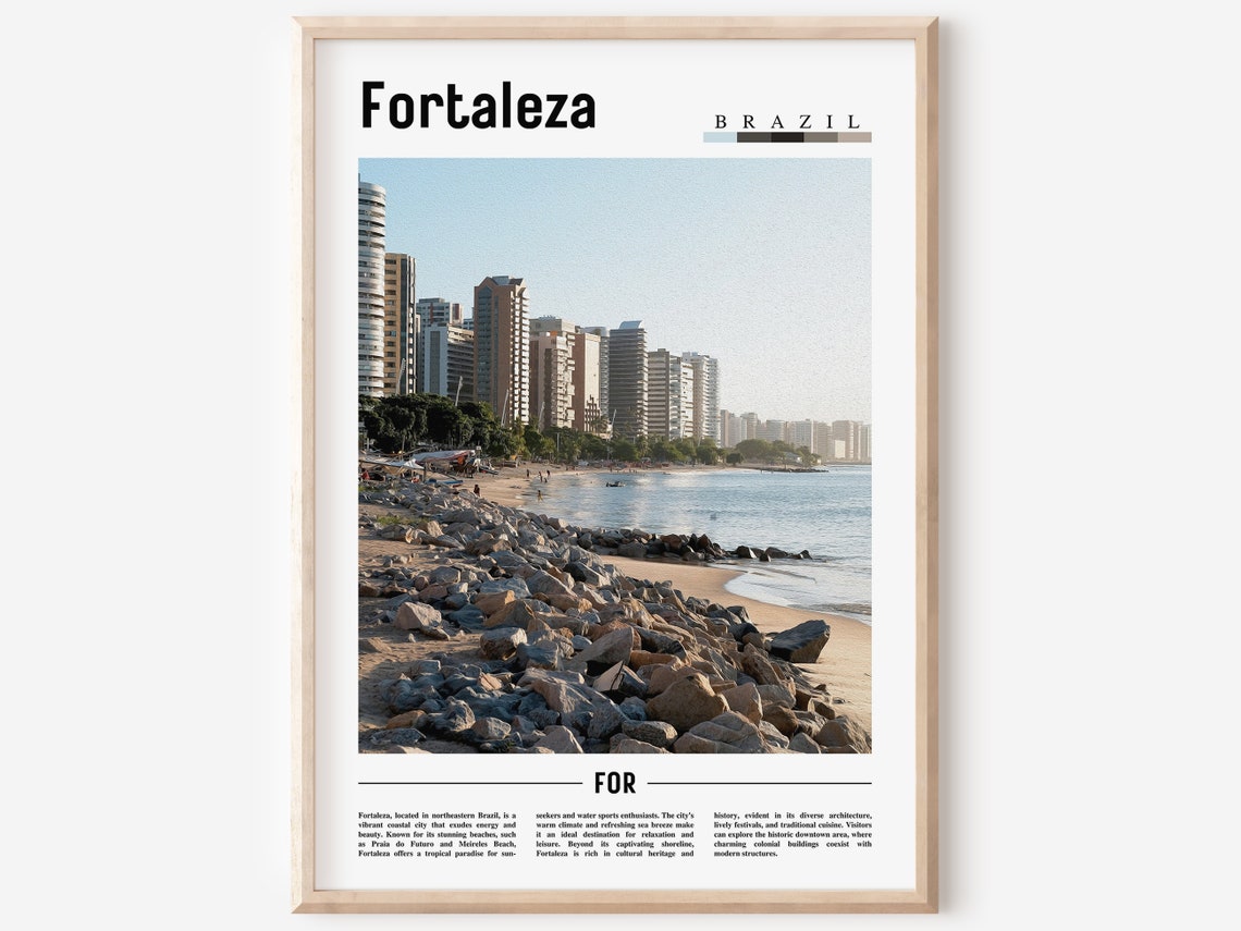 Fortaleza Poster Fortaleza Print Fortaleza Wall Art South America Poster South America Print Travel Poster