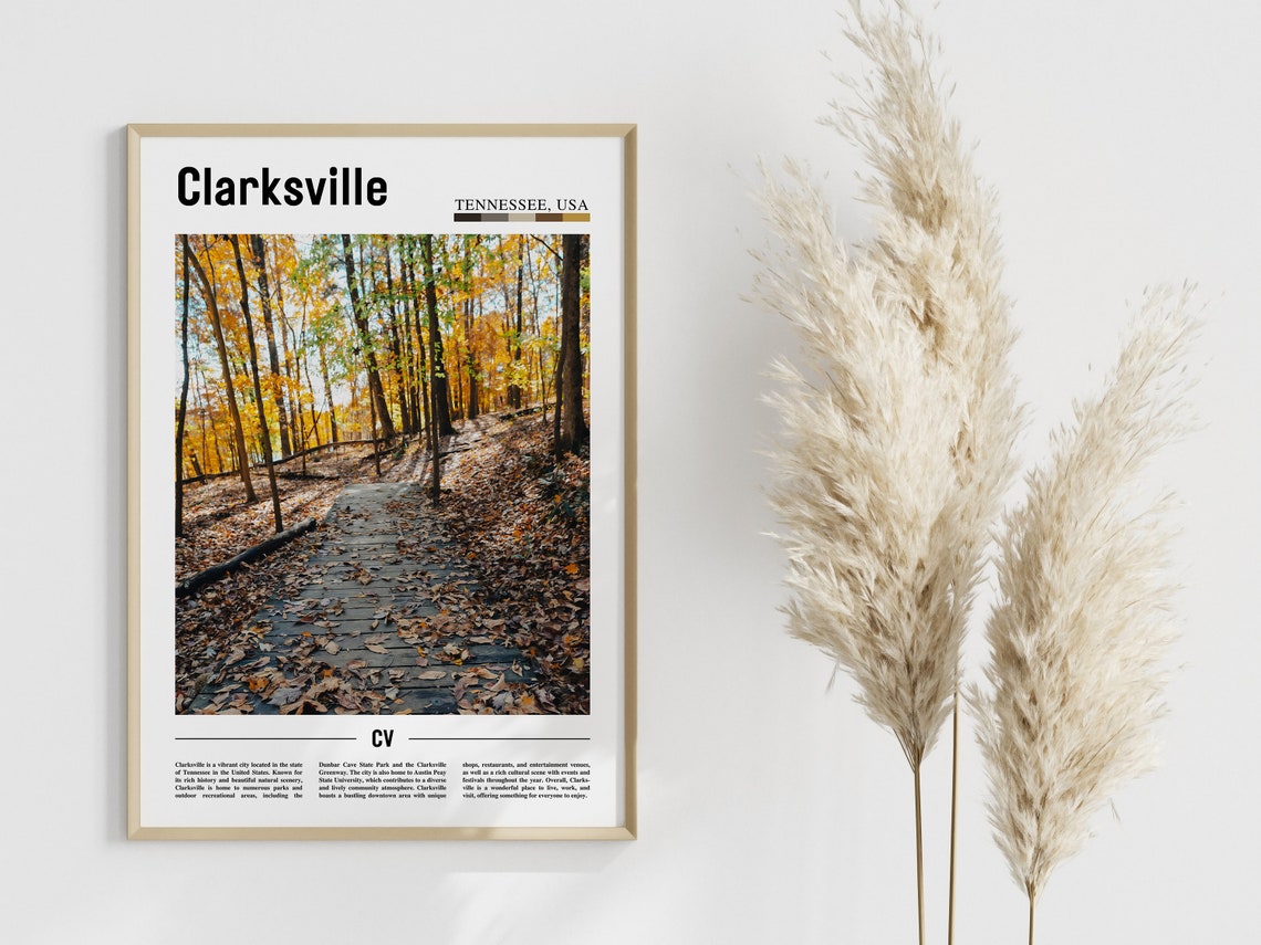 Clarksville Poster Clarksville Print Clarksville Wall Art United States Photo United States Poster United States Print - Image 3