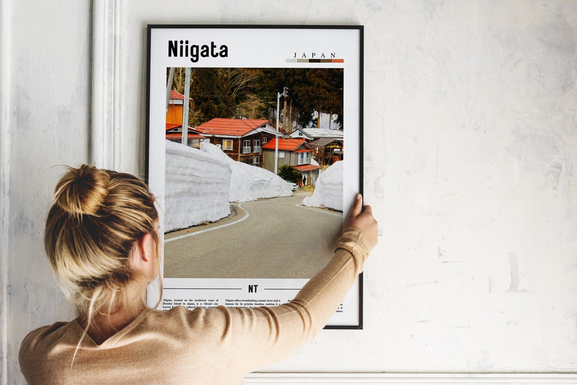 Niigata Poster Niigata Print Niigata Wall Art Asia Print Asia Poster Asia Photo Minimal Travel Poster - Image 5