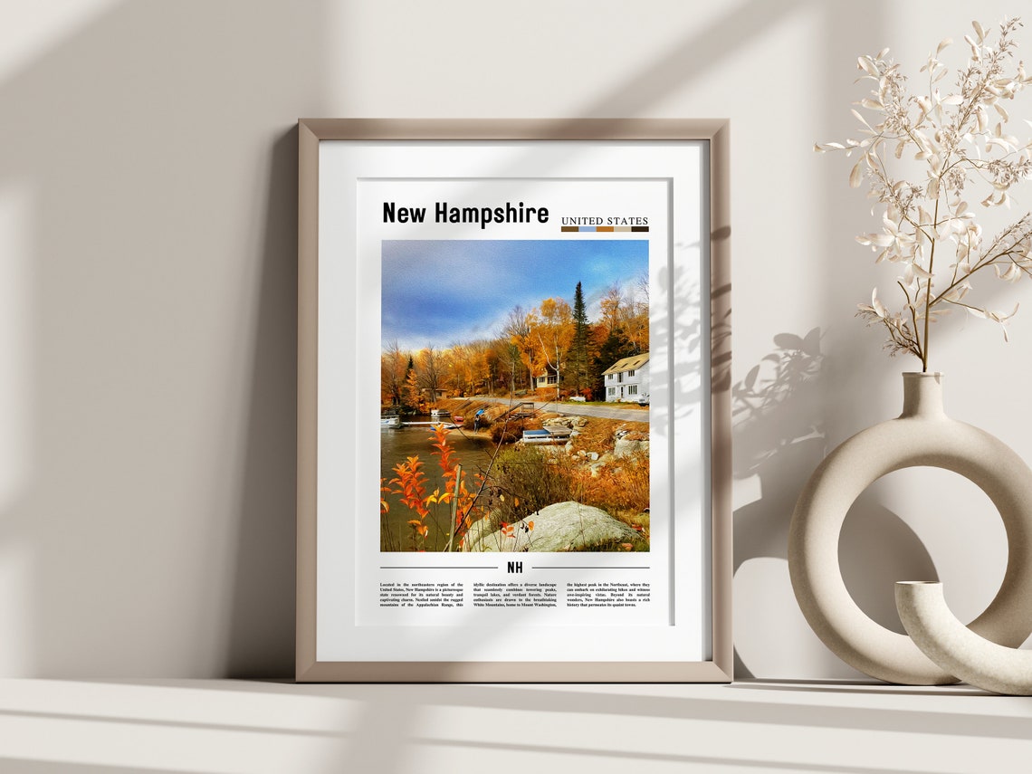 New Hampshire Poster New Hampshire Print New Hampshire Wall Art United States Photo United States Poster United States Print - Image 3