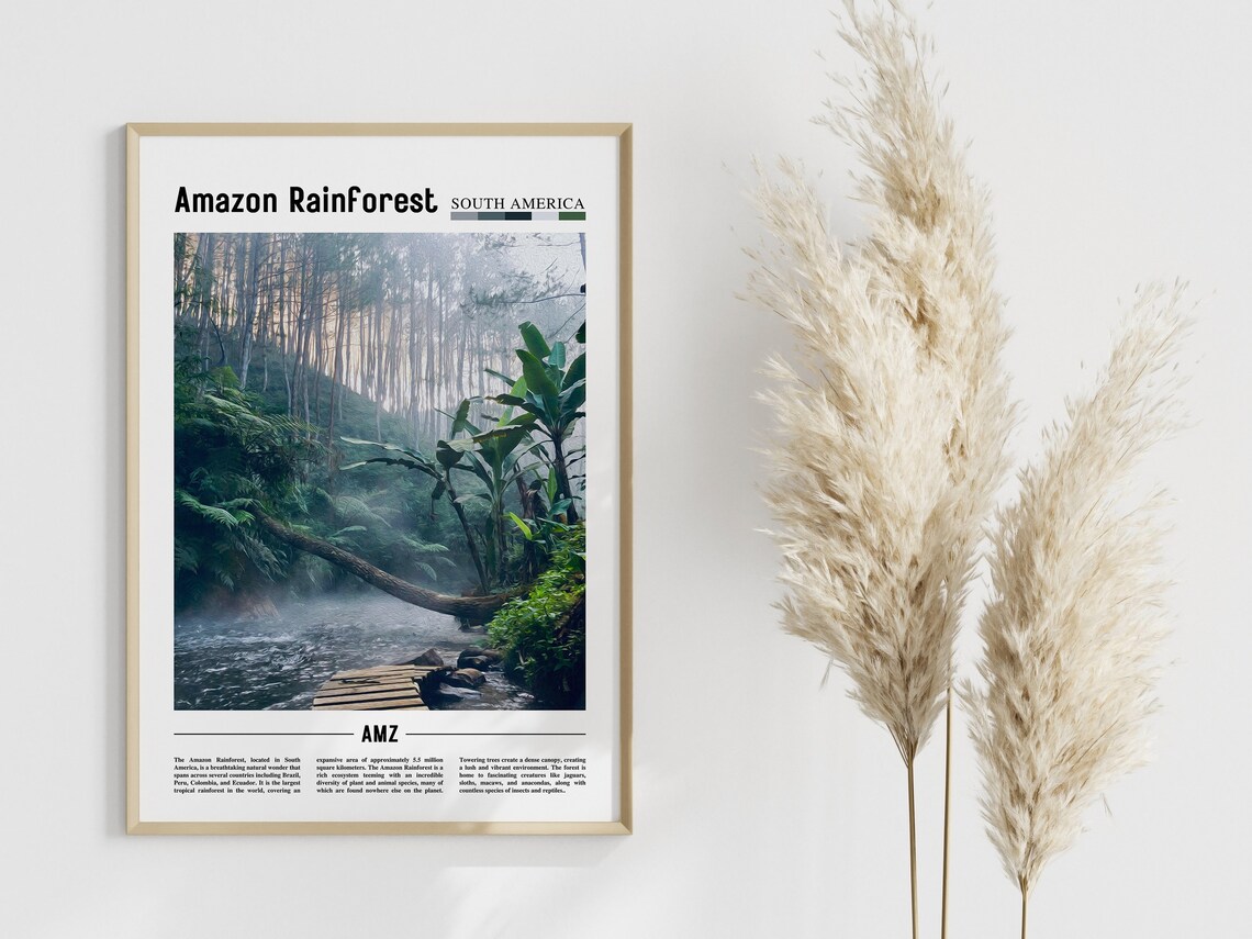 Amazon Rainforest, South America Travel Poster - Image 4