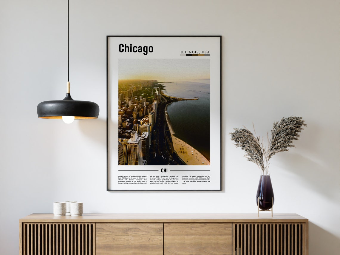 Chicago Print Chicago Poster Chicago Wall Art United States Photo United States Poster United States Print - Image 4