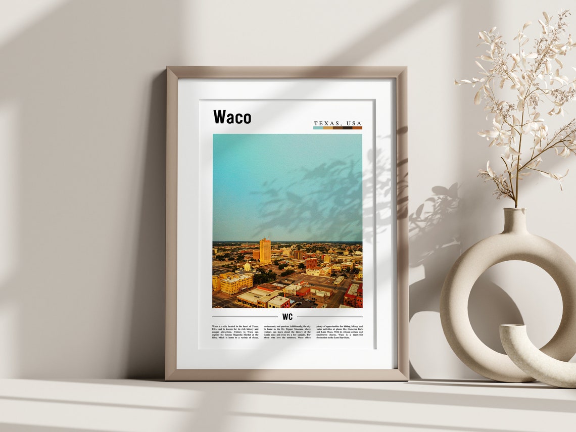 Waco Poster Waco Print Waco Wall Art United States Photo United States Poster United States Print - Image 2
