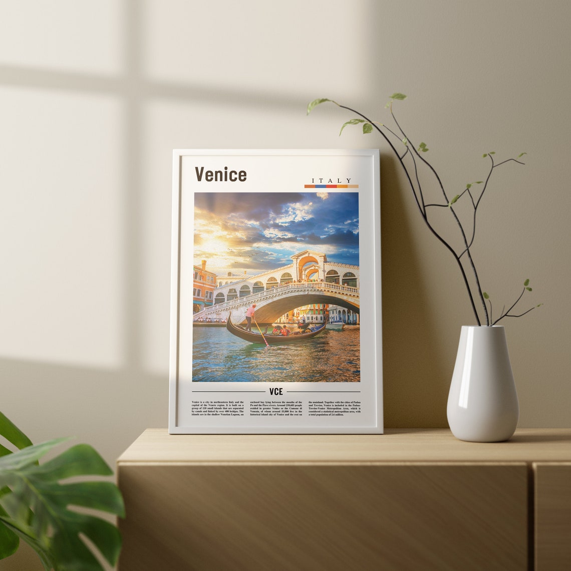 Venice Print Venice Poster Venice Wall Art Italy Photo Italy Poster Italy Print Italy Wall Art Minimal Travel Poster - Image 2