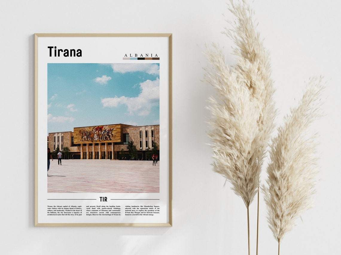 Tirana Poster Tirana Print Tirana Wall Art Europe Photo Europe Poster Europe Print Travel Poster - Image 4