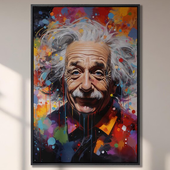 Albert Einstein Pop Art Portrait, Office Art Print