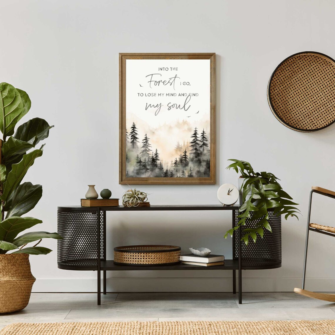 Into The Forest I Go Quote Art Print, Adventure - Image 2