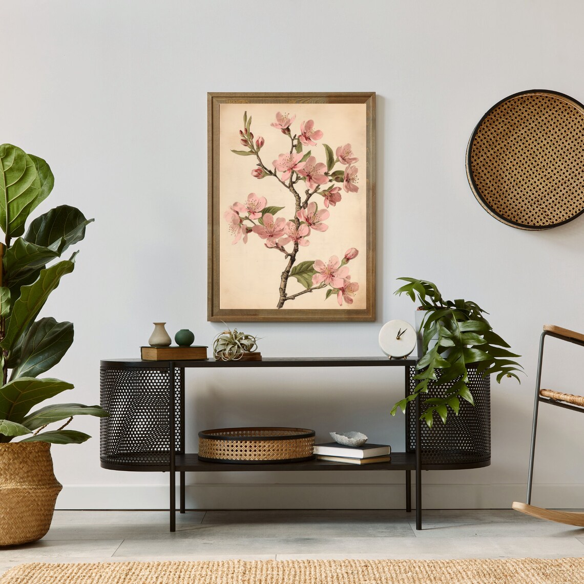 Vintage Cherry Blossom Art Print, French Farmhouse Style - Image 2