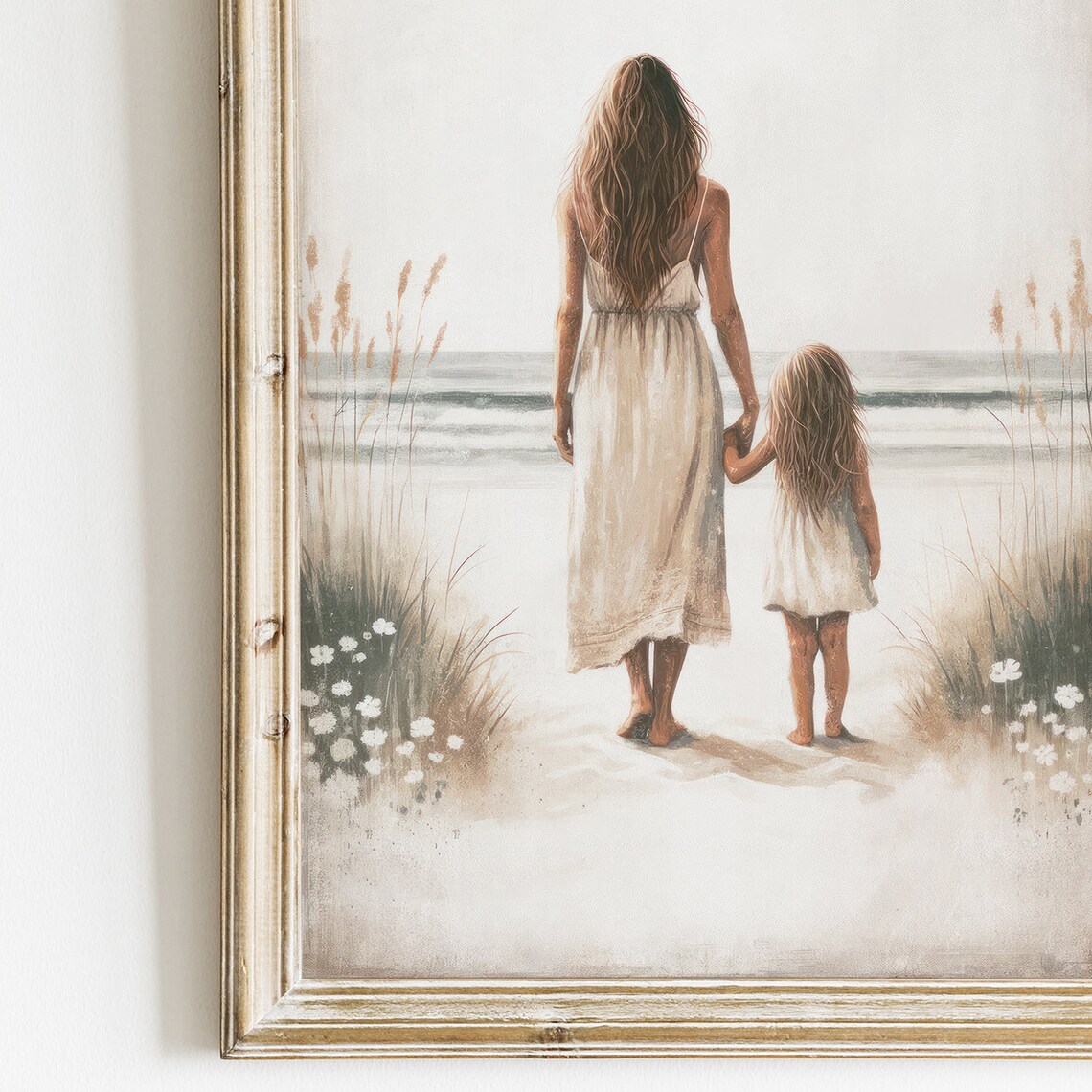 Mother Daughter Art, Rustic Nursery Wall Art Print - Image 2