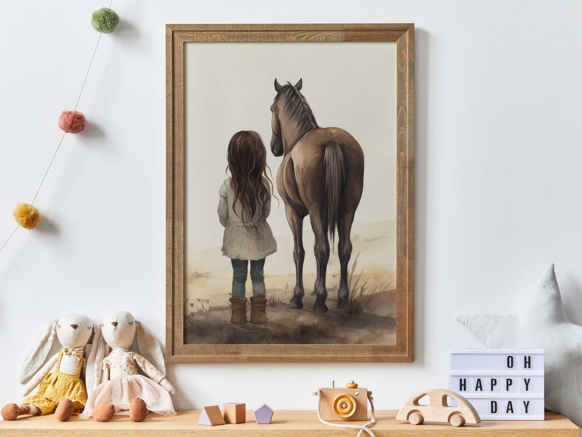 Horse Nursery Wall Art Horse Gift Girl Girls Room Decor Horse Lover Art Horse Wall Art Daughter Horse Decor For Girls