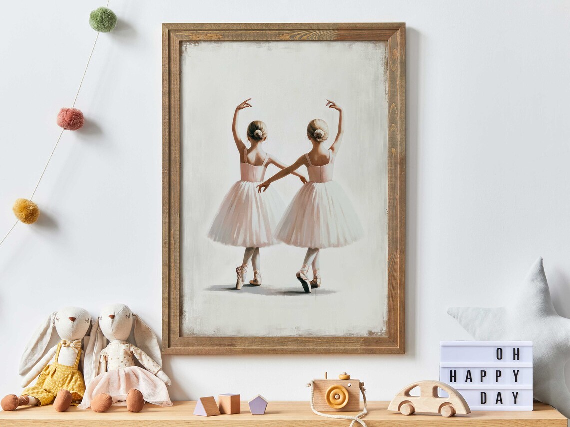 Ballet Nursery Art, Vintage Ballerina Poster