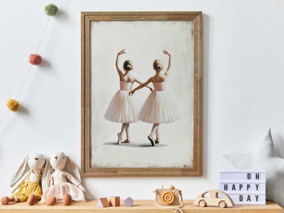 Ballet Nursery Art, Vintage Ballerina Poster