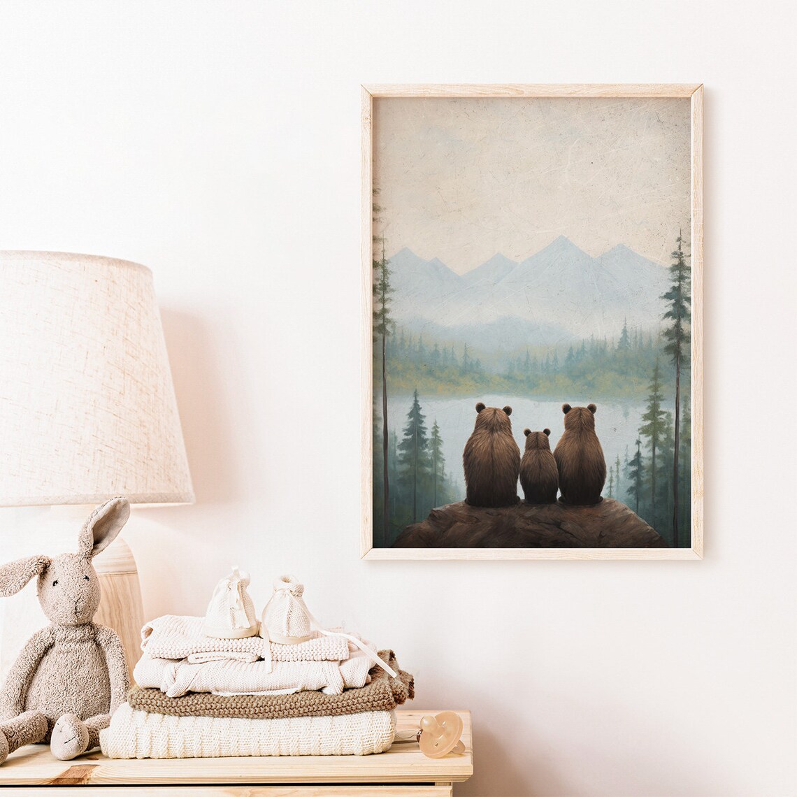Bear Family Art Print, Woodland Nursery Decor - Image 2