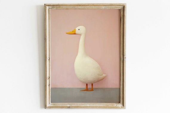 Goose Wall Art Whimsical Animal Nursery Art Funny Animal Print Bird Print Farm Nursery Decor Animal Kids Room Decor Wall Art