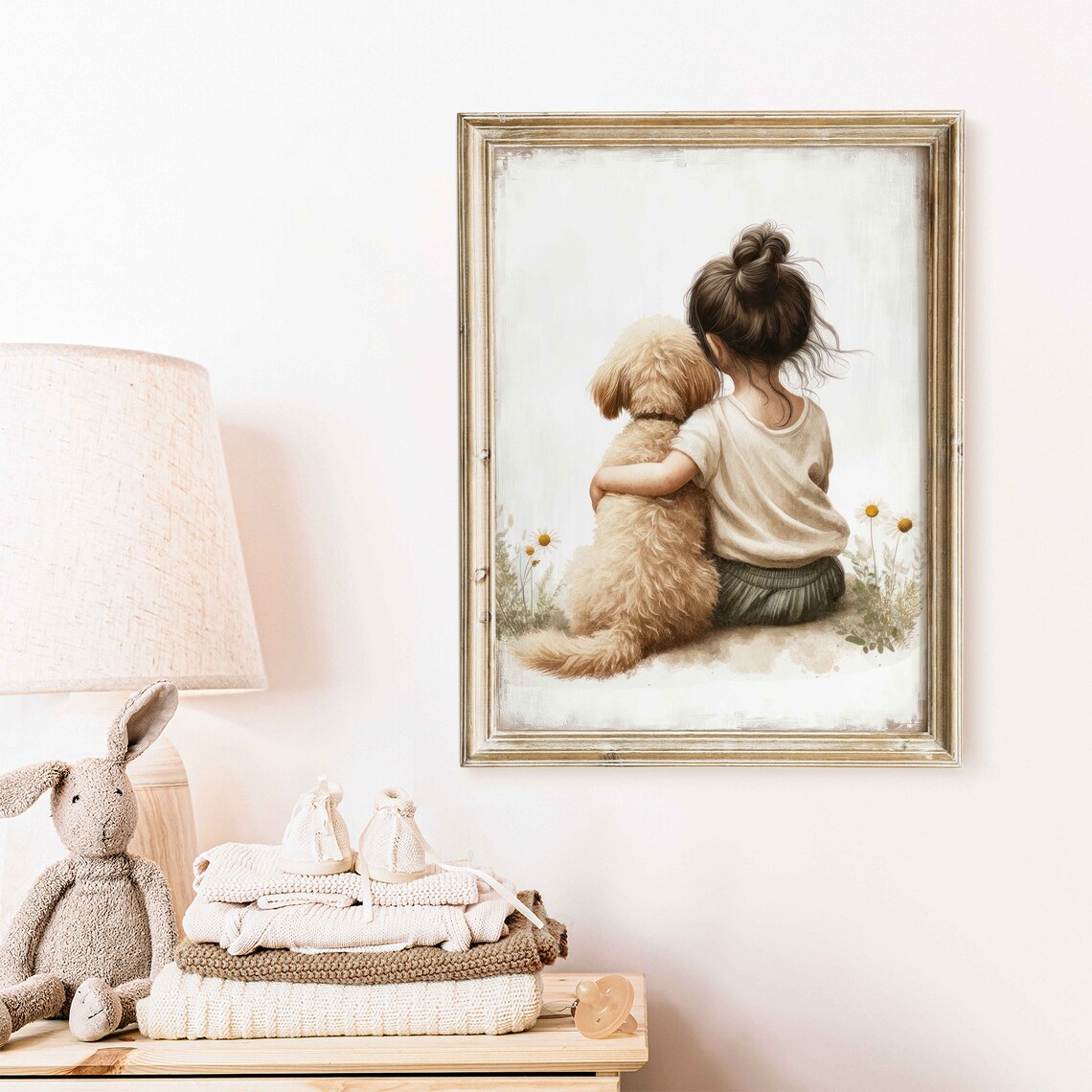 Goldendoodle Nursery Art Print, Girl Dog Decor - Image 2